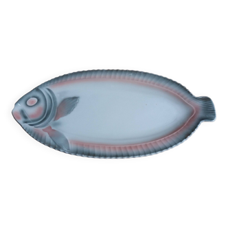 Plat poisson Digoin Sarreguemines zoomorphe