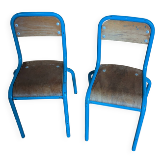Pair of small nursery school chairs