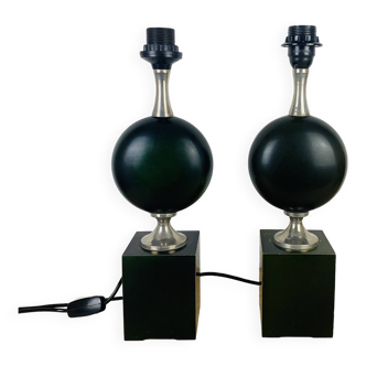 Paire de lampes Philippe Barbier années 70, vintage