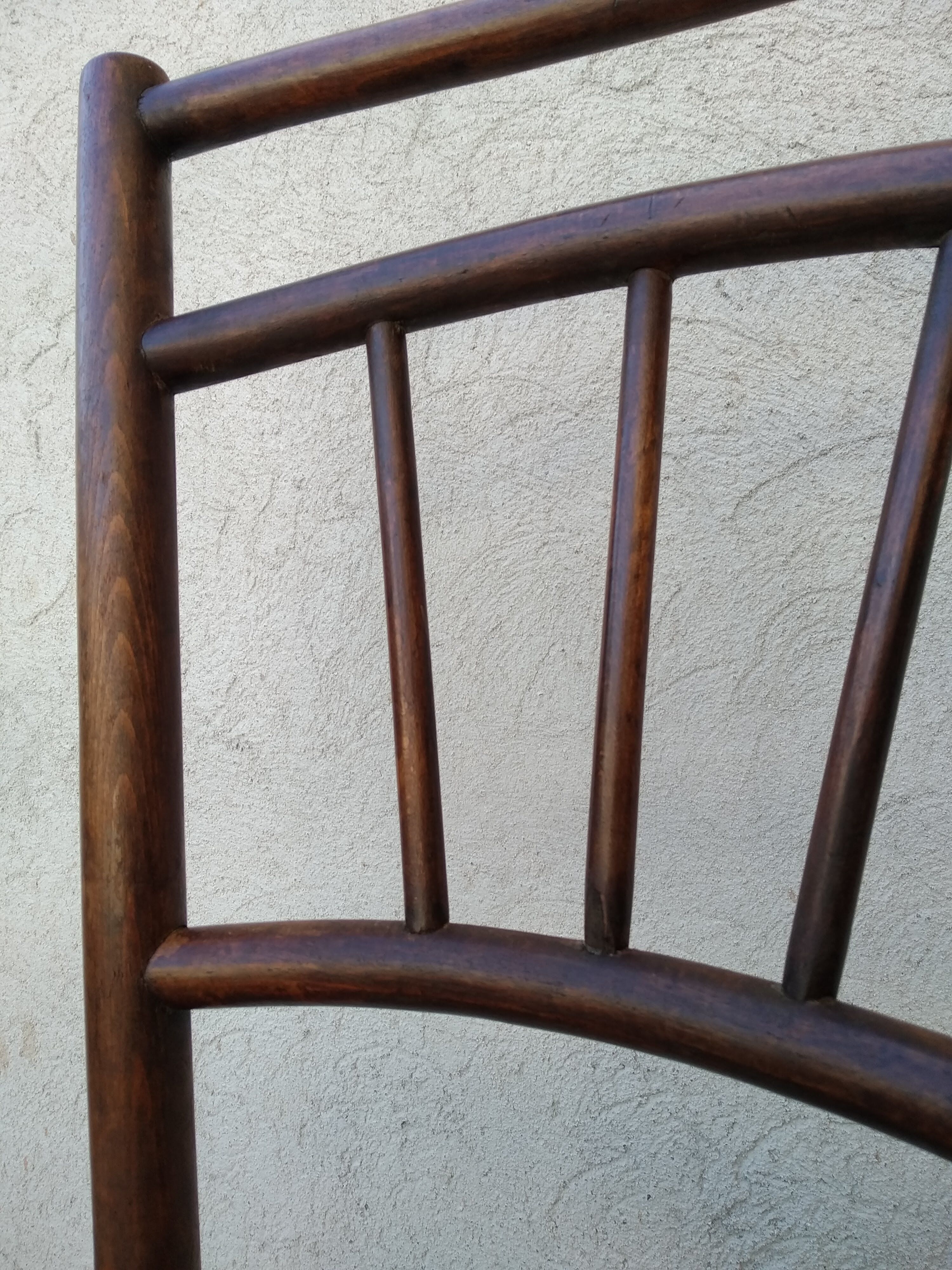 Set of 4 antique bistro chairs canned seats