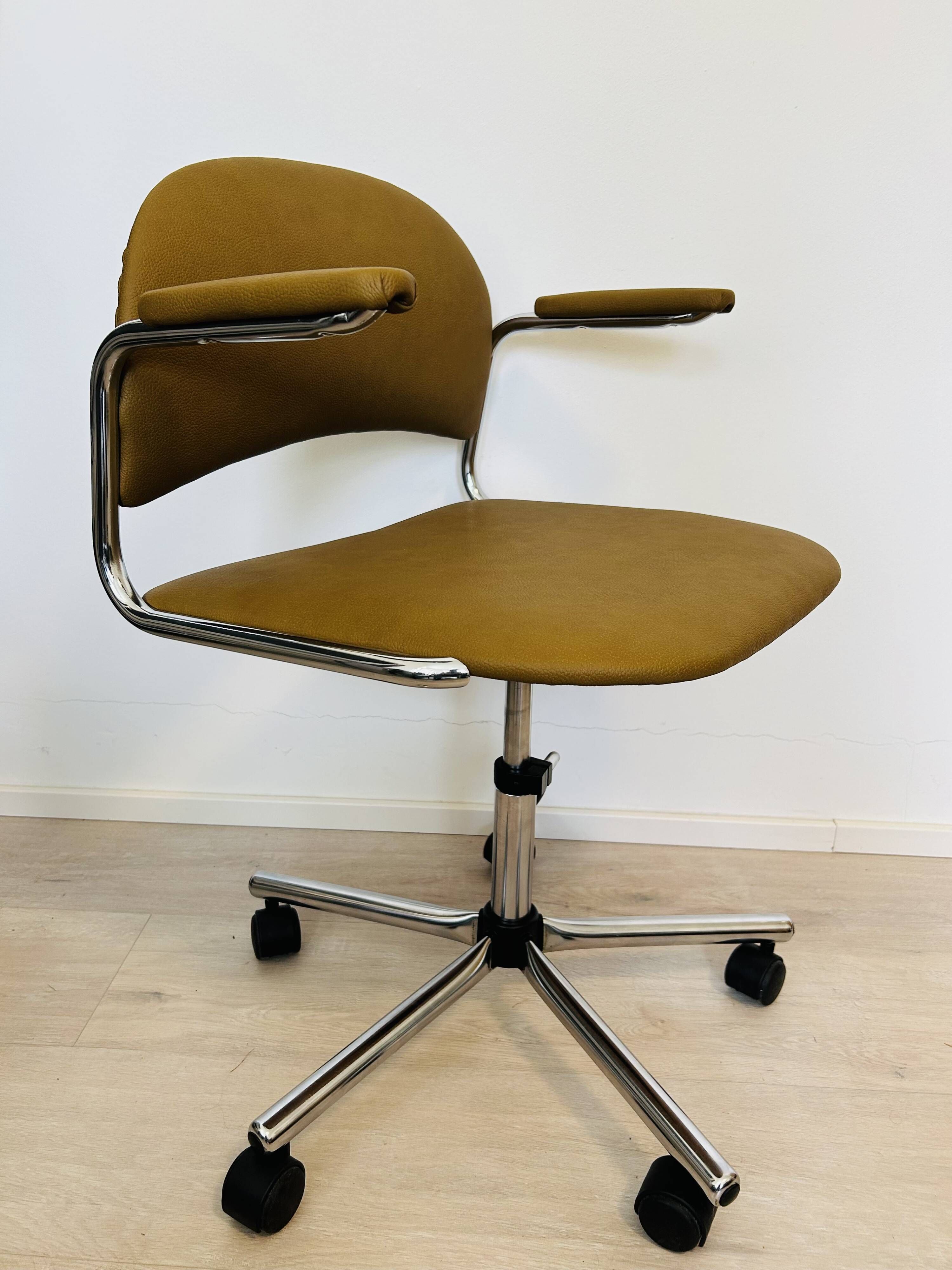 Vintage Mustard Office Chair by Kovona Model K-107  from Czechoslovakia 1979