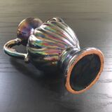 Iridescent black baroque vase