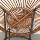 Rattan table with metal leg