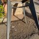 Pedestal table with airplane wing legs