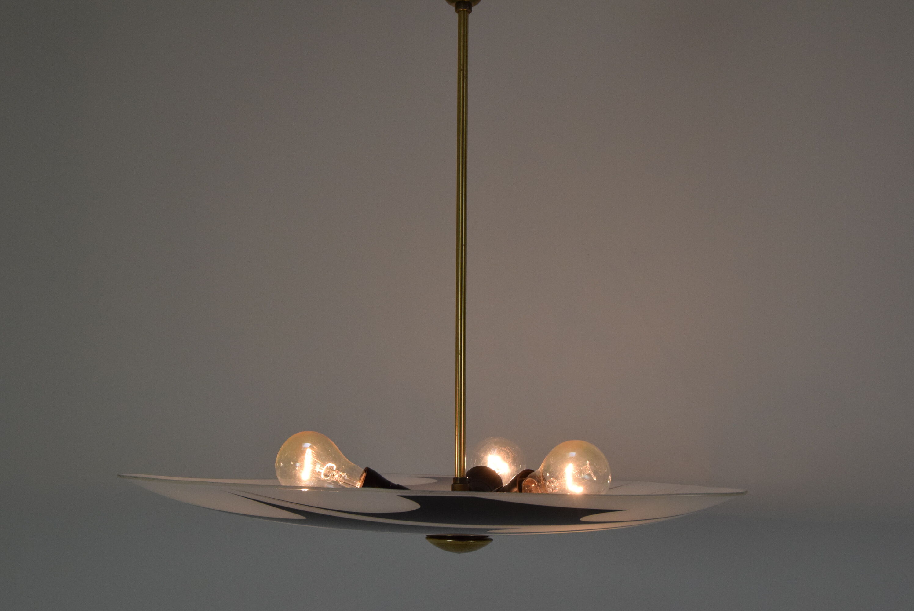 Mid-century Glass Pendant,1960's.