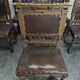 8 Renaissance-style chairs in solid walnut