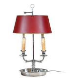 Silver metal hot water bottle lamp – early twentieth century