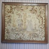 Tapestry in a wooden frame