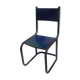 Chaise enfant bleu metal ancienne