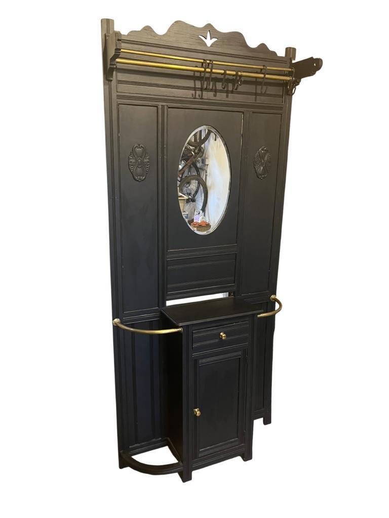 Large vintage freestanding coat rack / floor coat rack