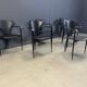 Vintage leather armchairs by Arrben Italy, 1980s - set of 6