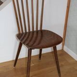 Set of 8 baumann v5 dark beech chairs