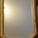 Antique large Art Deco beveled mercury mirror