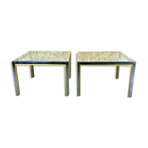Coffees tables in chrome & brass