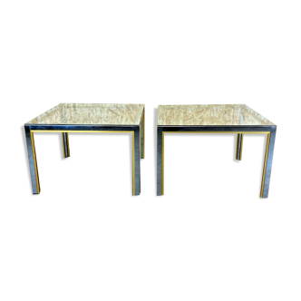 Coffees tables in chrome & brass