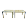 Coffees tables in chrome & brass
