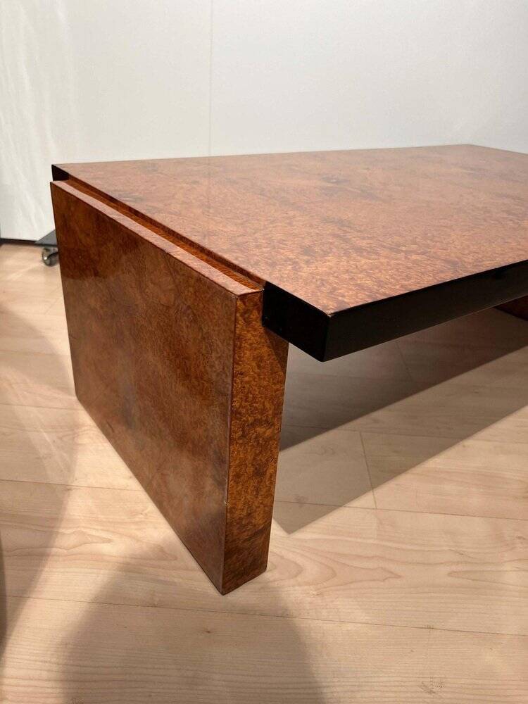 Art Deco Sofa Table in Amboyna Roots Veneer, France, 1930s