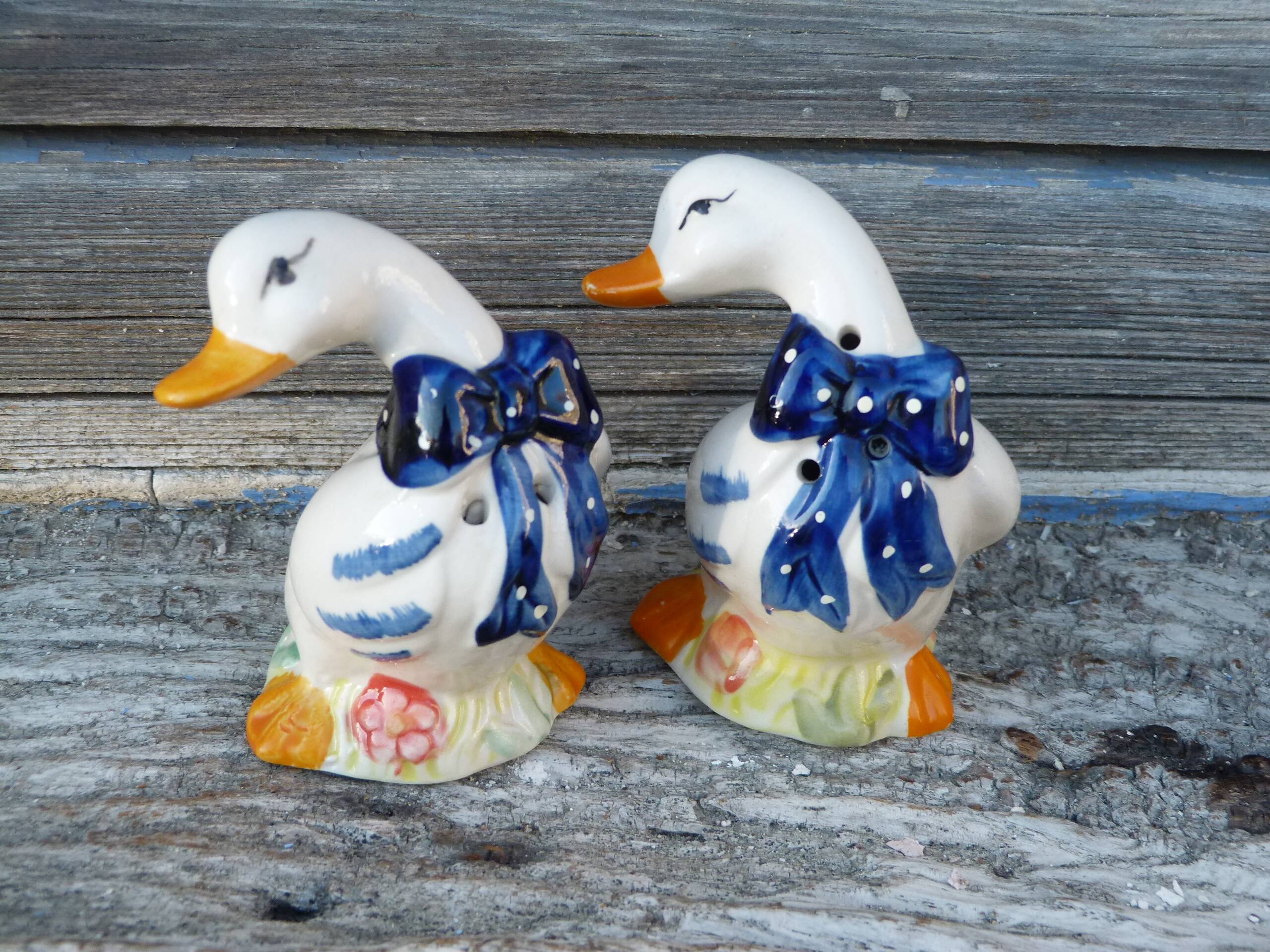 Vintage 2-Piece Duck-Shaped Salt and Pepper Shaker Set