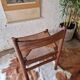 Mid Century French Rustic Teak & Rush Dining Chairs (x6)