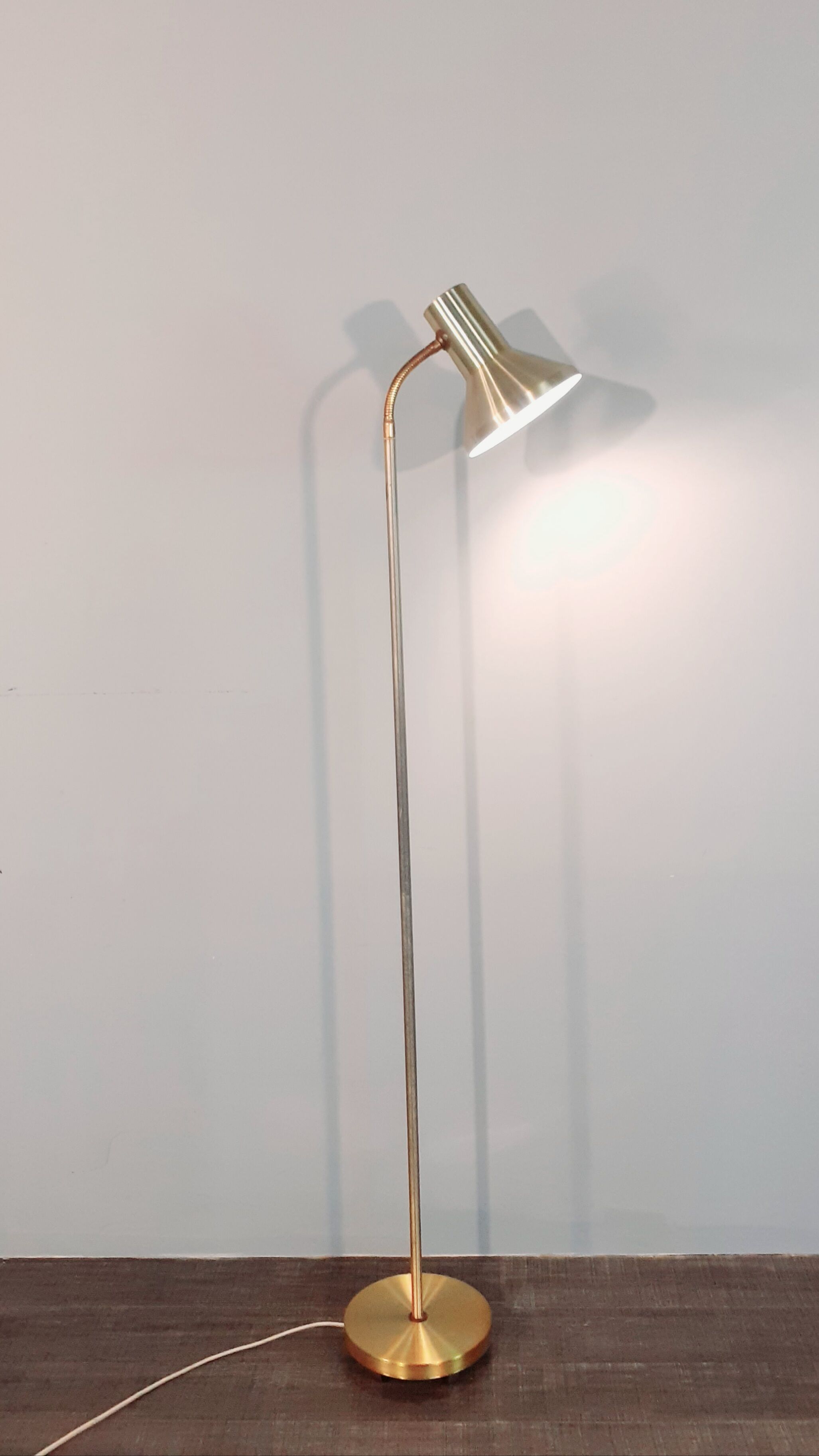 Norwegian brass reader, Vintage Scandinavian 1970s