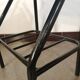 Design hospital/boarding school bedside table in vintage black metal 1920.