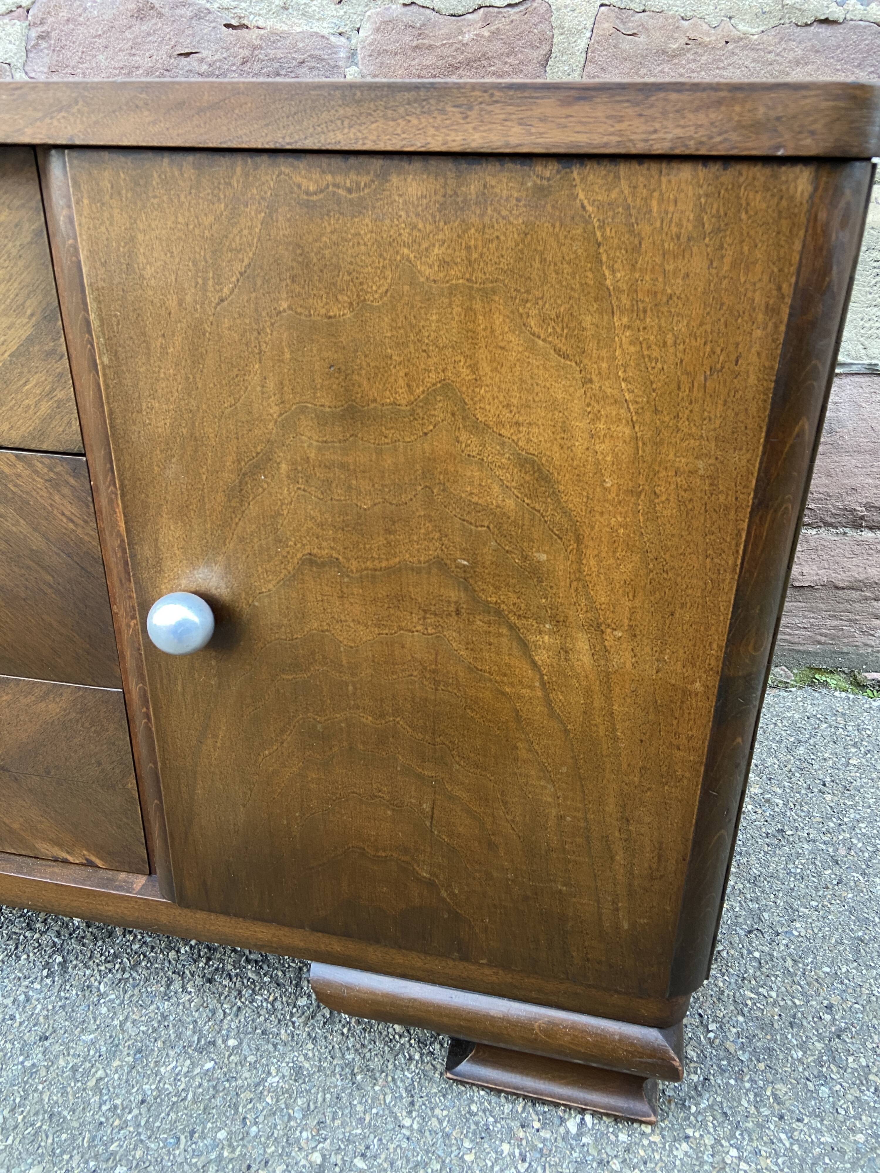 Art deco Chippendale sideboard Mid-century vintage 1950