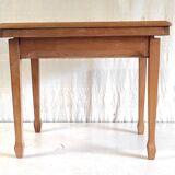 Solid wood and cane side table - mid 20th century
