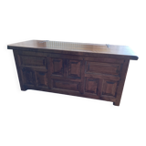 Wooden storage trunk