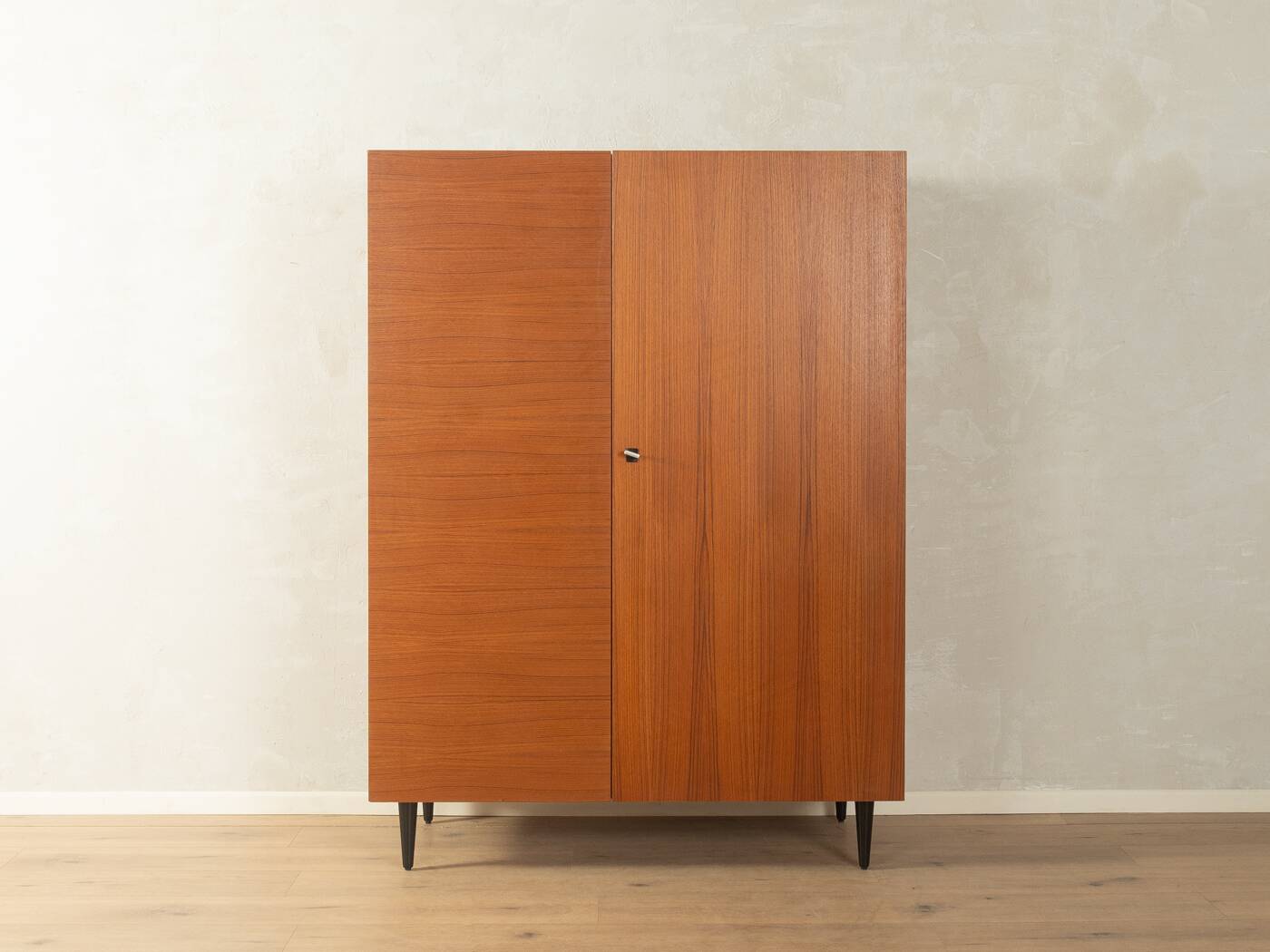 Elegant wardrobe from the 1960s in teak veneer