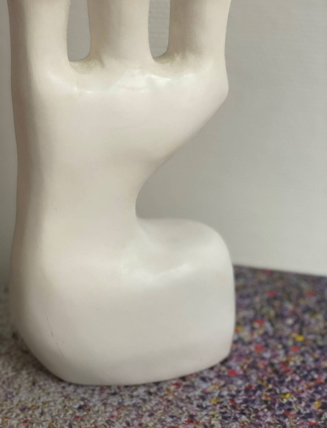 White sculpture vase minimalist bust ceramic white contemporary sculptural