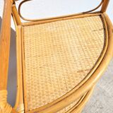 Light rattan corner shelf