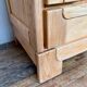 Commode vintage moderniste en orme massif 3 tiroirs