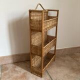 Vintage wicker wall shelf