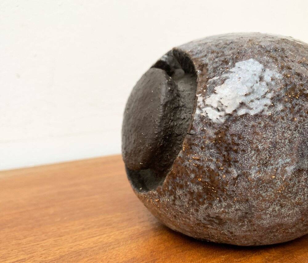 Brutalist mid-century studio pottery art sculpture from the 1960s.