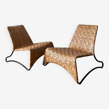 Maso armchairs, Maria Vinka woven rattan armchairs for Ikea