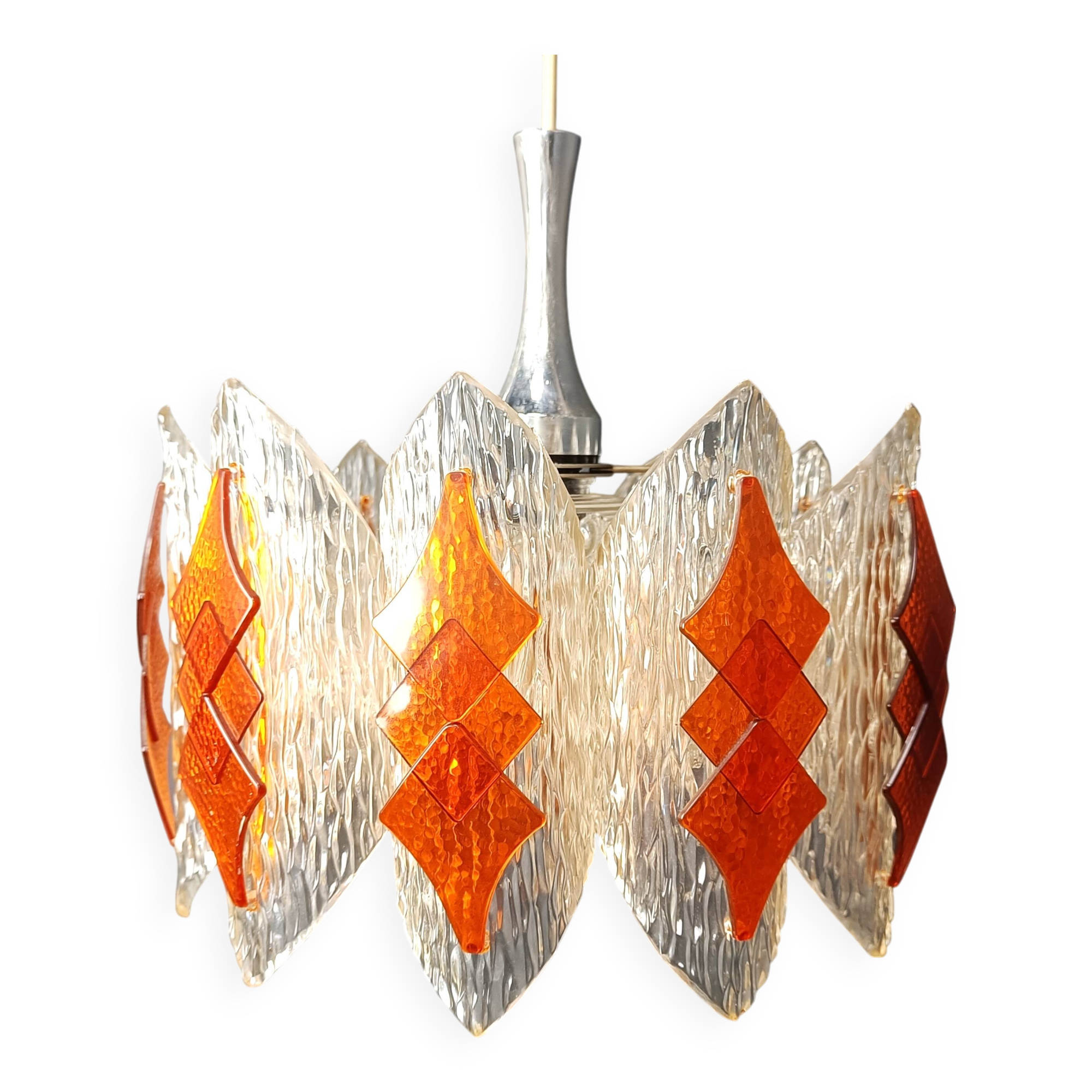 Acrylic space age chandelier by Marbach Leuchten, Germany, 1960s