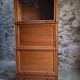 French modular secretary in oak with display case, 1950s.