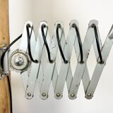Grey industrial scissor wall lamp from erpe, 1960s