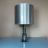 Chromed metal table lamp from the 70s