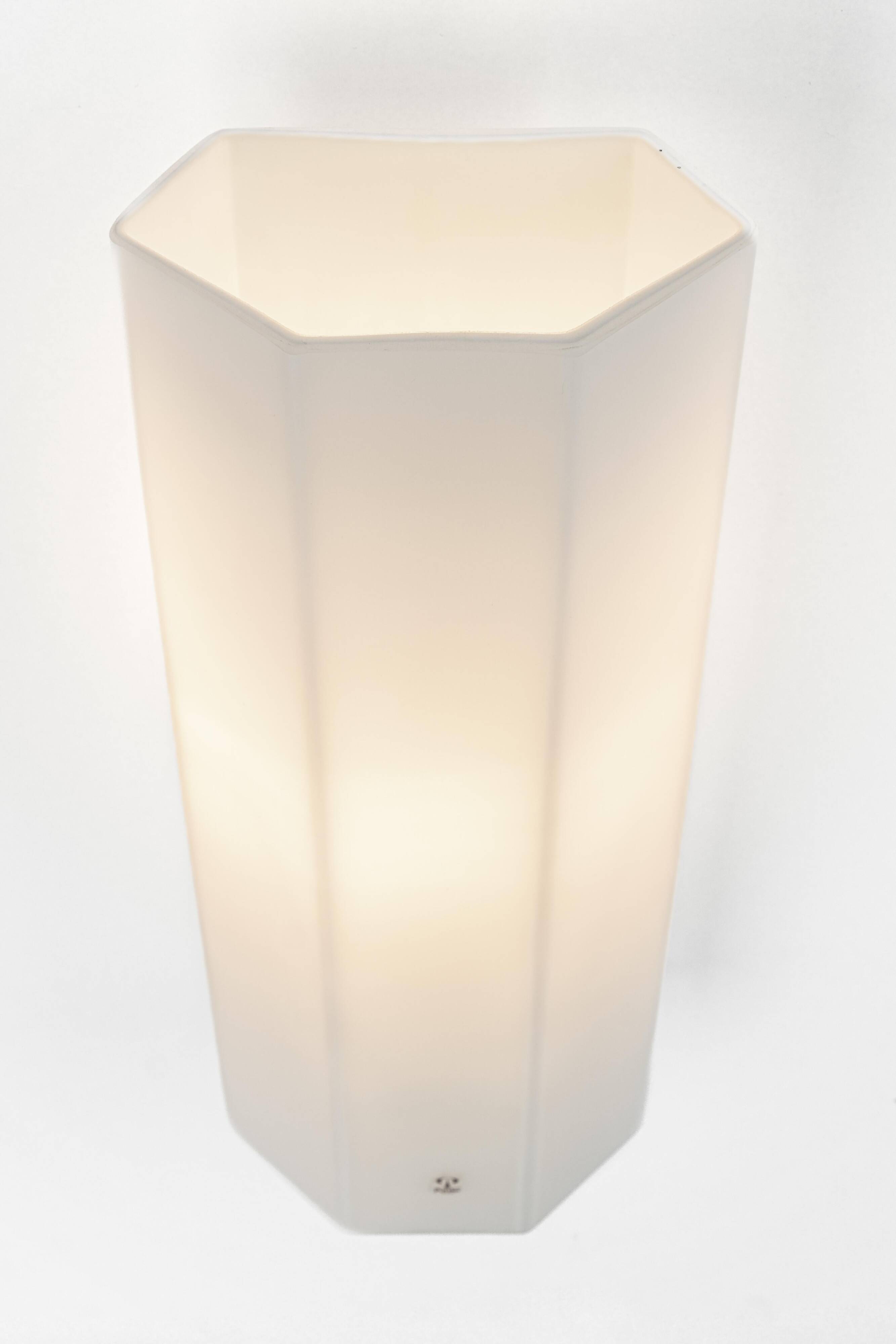 Pair of wall sconces in opal glass by Peill & Putzler, Germany