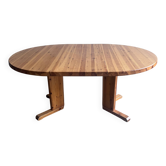 Table à manger extensible en pin massif, Scandinavie, années 1970