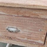 Deep console in old wood with two drawers