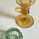 Bougeoirs vintage en verre teinté