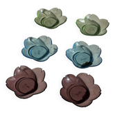 6 coupelles vintages en forme de fleur marque XVM au dessous