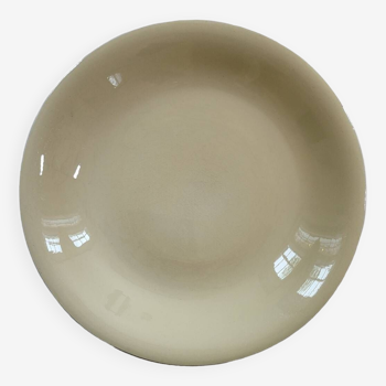 Plat Rond Creux En Faience Ceranord St Amand Jaune Pale