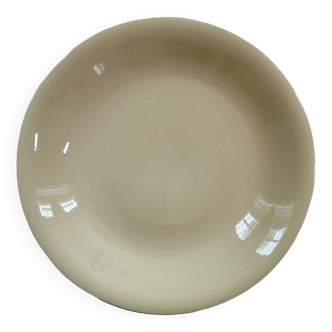 Plat Rond Creux En Faience Ceranord St Amand Jaune Pale