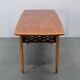 Danish midcentury coffee table with teak veneer and oak base, 1960s