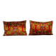 Set of 2 vintage velvet cushion covers 56x38 cm