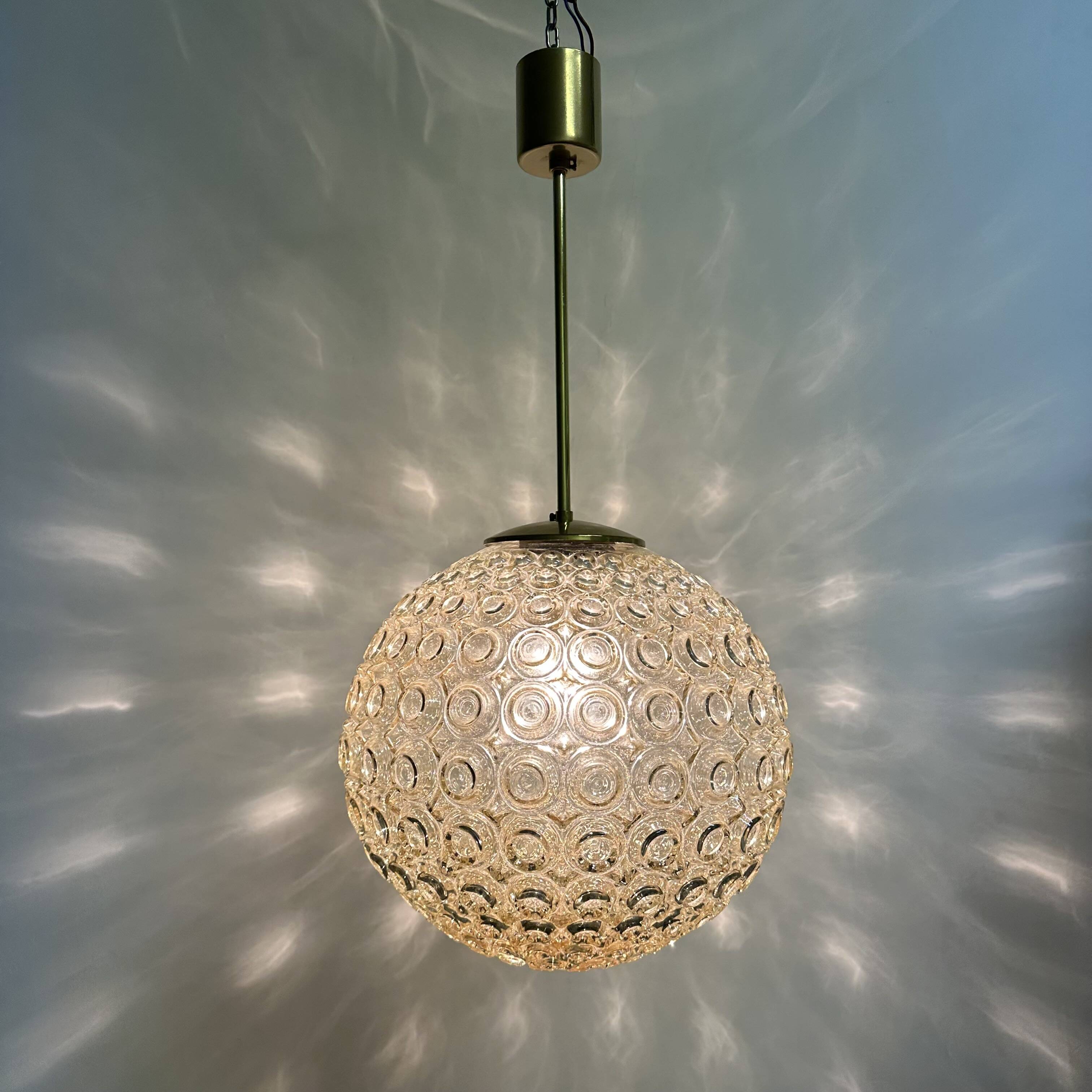 Limburg Glashütte bubble glass pendant light , 1970’s