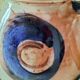 Red earthenware teapot
